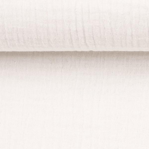 Musselin - Double Gauze -  Jenke Uni Naturweiß by Swafing